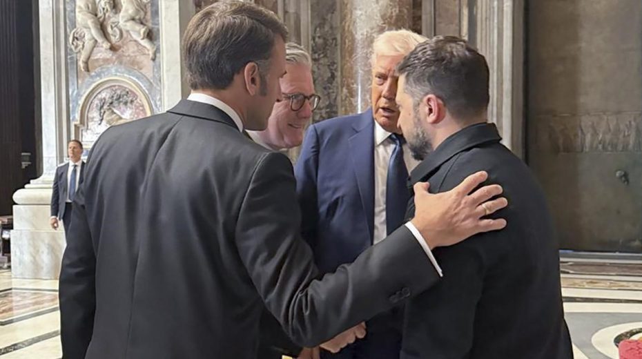 Trump e Zelensky a Roma, aprile 2025