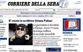 Sabina Guzzanti come Oriana Fallaci